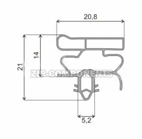 Уплотнитель двери 675x1120 профиль ОМ