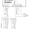 Программируемый контроллер EVCO EV3B21N7 230V 2Hp БЕЗ ДАТЧИКОВ, аналог ID961, 70х63х28мм